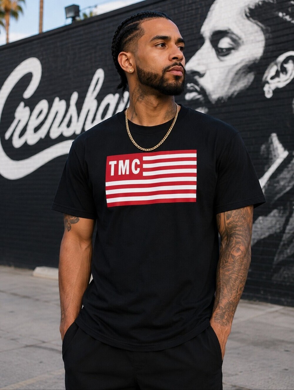 Nipsey Hussle The Marathon Clothing TMC Flag Graphic T-Shirt Men’s Size Small